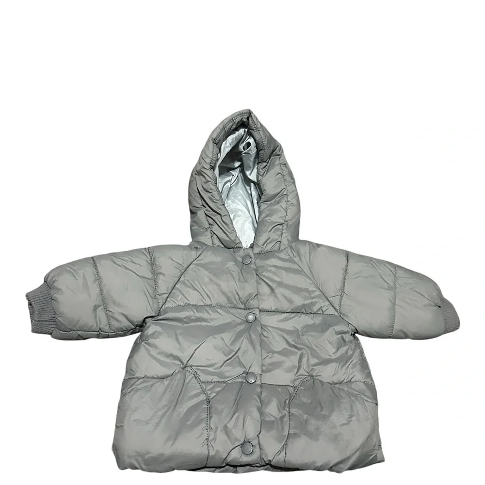 Zara Silver Puffer Jacket
